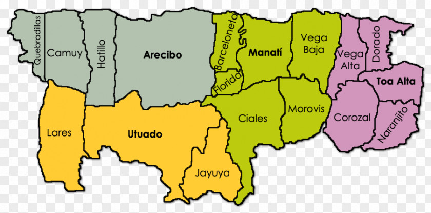 Map San Juan Utuado Arecibo Humacao PNG