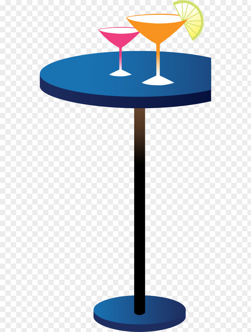Vector Painted A Small Round Table Cocktail Adobe Illustrator PNG