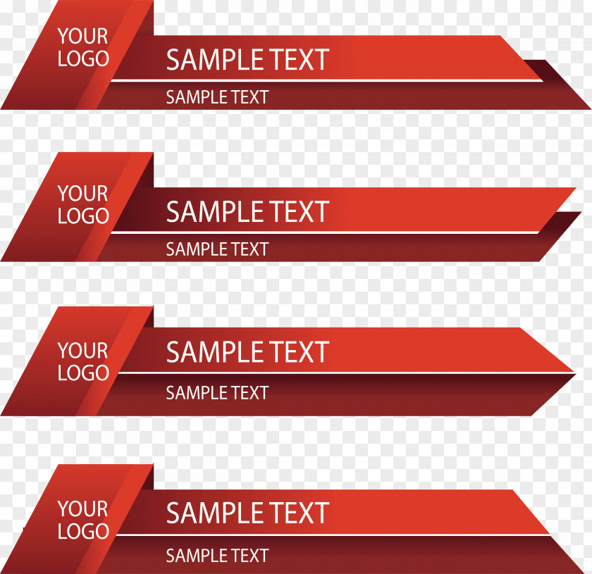 Red Origami Business Banner Web Paper PNG