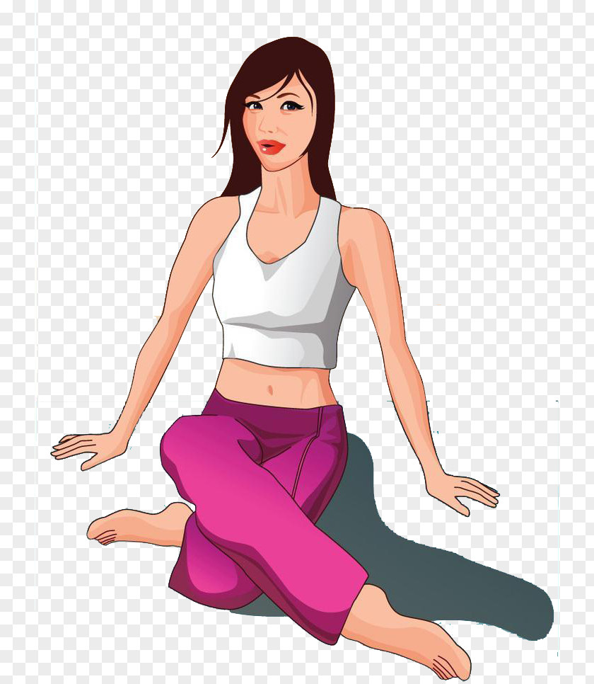 Yoga Physical Fitness Cartoon PNG