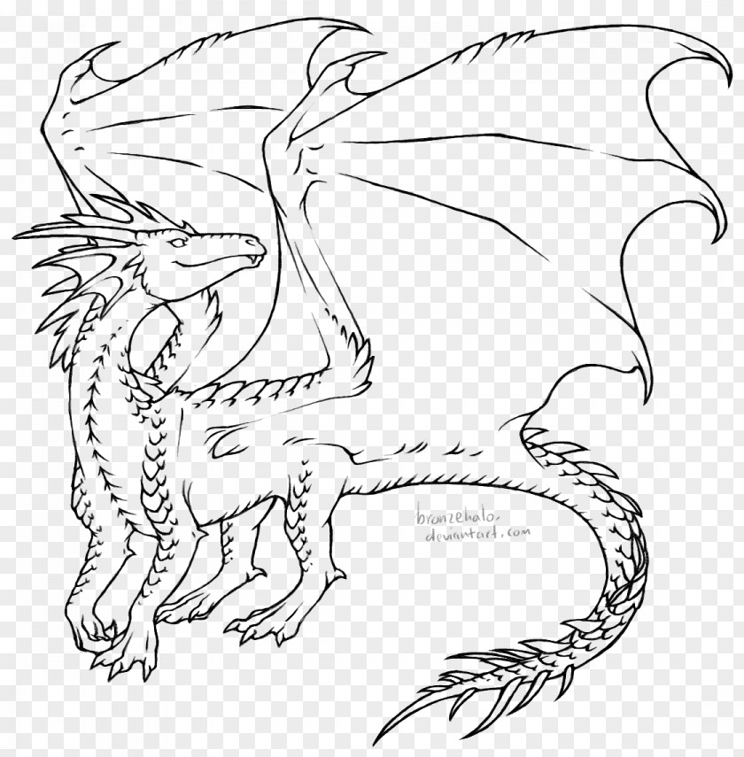 Dragon Line Art Scalebound Drawing PNG