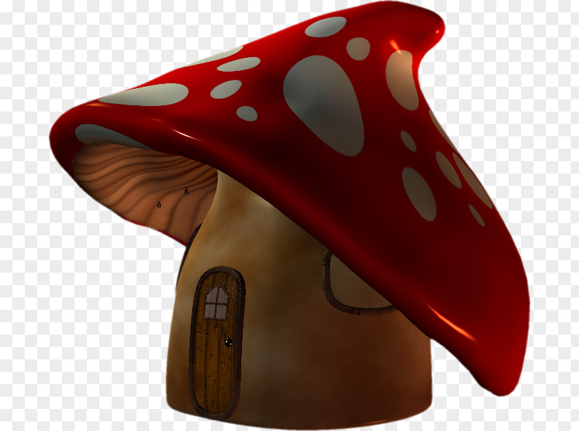 Red Mushroom House Fungus Clip Art PNG