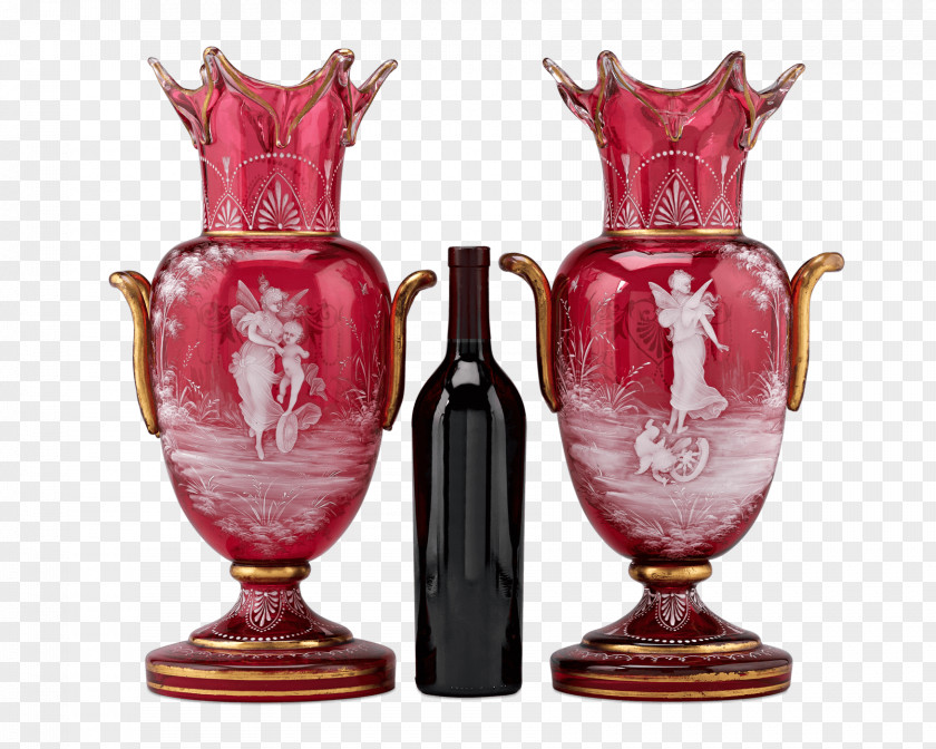 Vase Cranberry Glass Ceramic Pitcher PNG