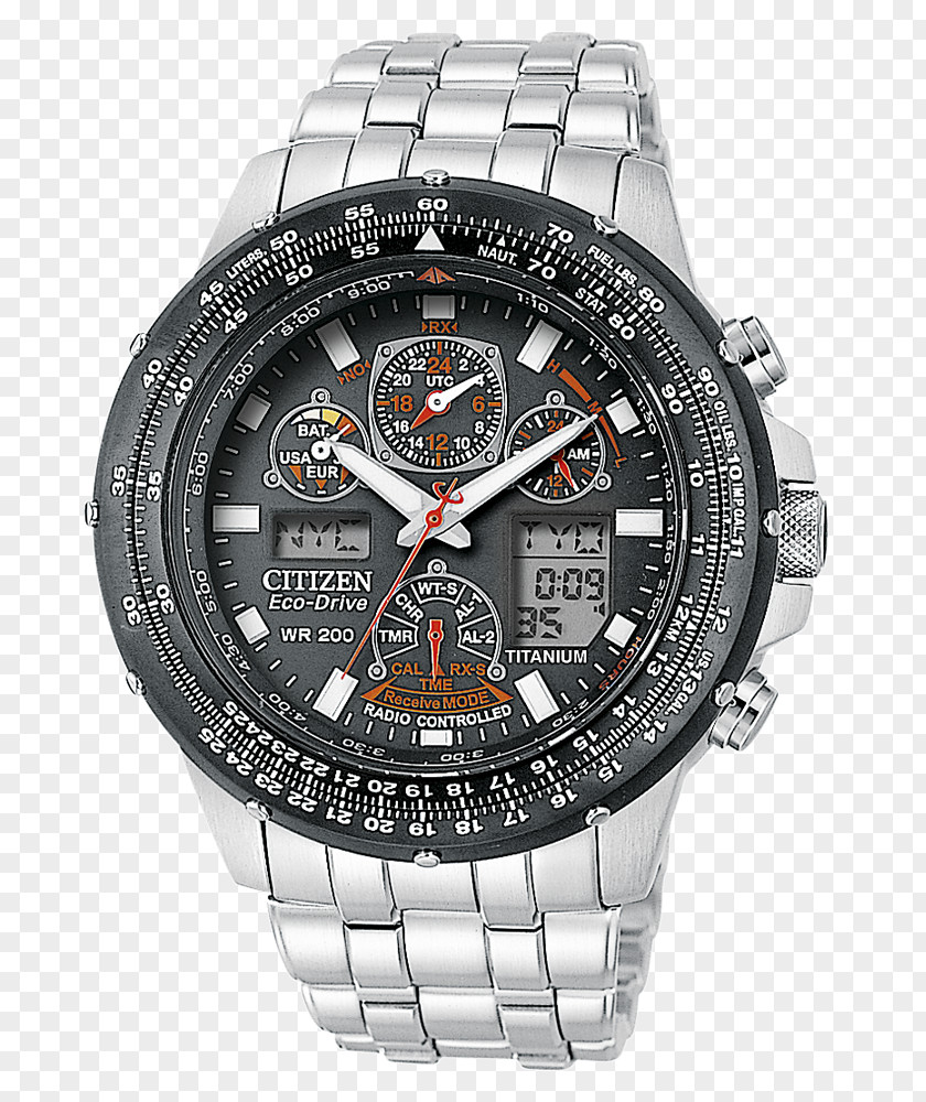 Watch Eco-Drive Citizen Holdings Diving Radio Clock PNG