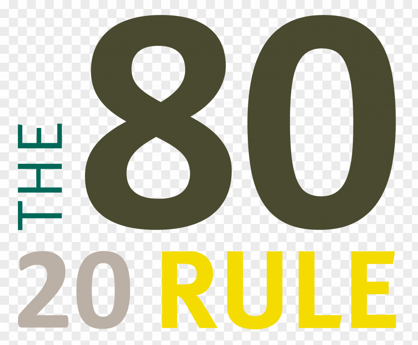 80 20 Rule Pareto Principle Image 80/20 Management Logo PNG