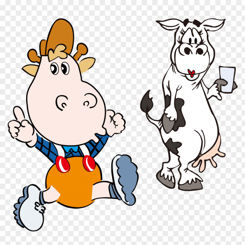 Dairy Cow Cartoon Canidae Clip Art Dog Illustration Talho Yuki PNG