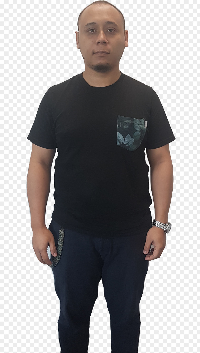 T-shirt Black M Facial Hair Sleeve PNG
