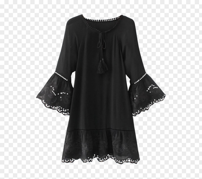 Dress Little Black Sleeve H&M Fashion PNG