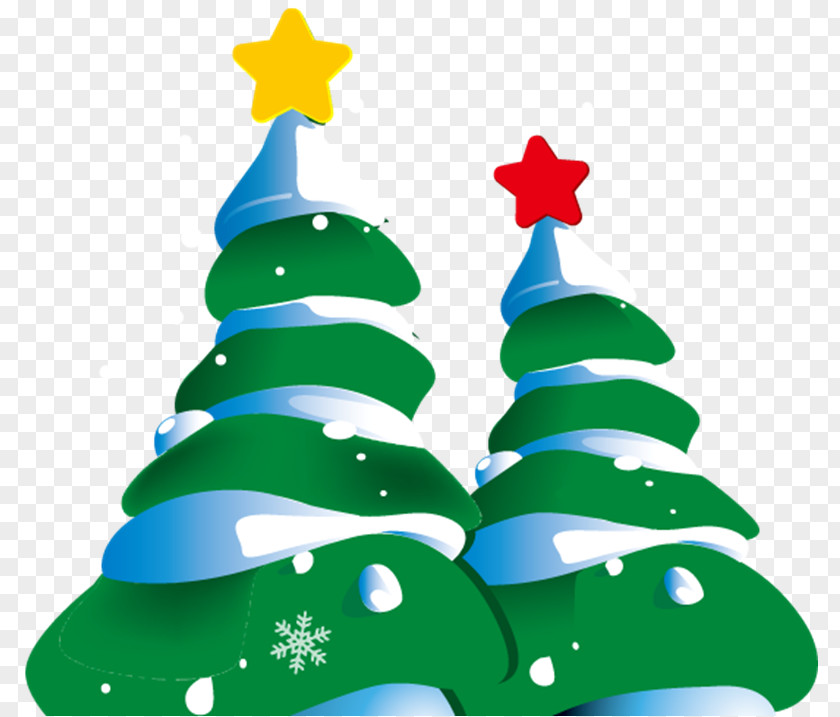 Snow Pine Santa Claus Christmas Tree Clip Art PNG