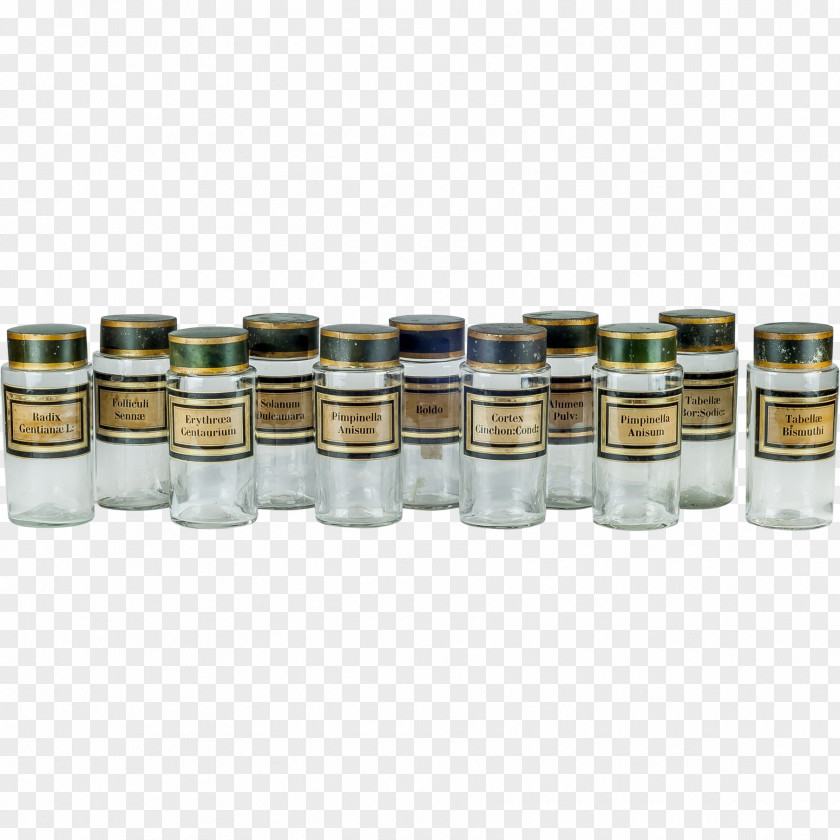 Apothecary Glass Bottle 01504 Metal PNG