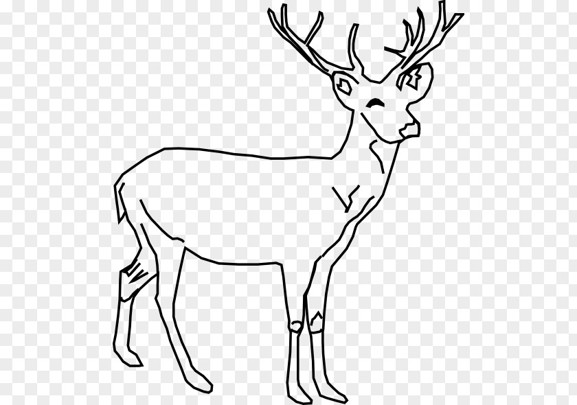 Batik White-tailed Deer Moose Elk Clip Art PNG