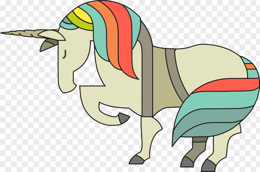 Watercolor Horse Pony Cartoon Clip Art PNG