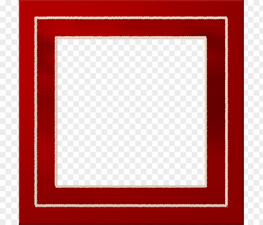 Red Border Frame Picture Square Text Area Pattern PNG