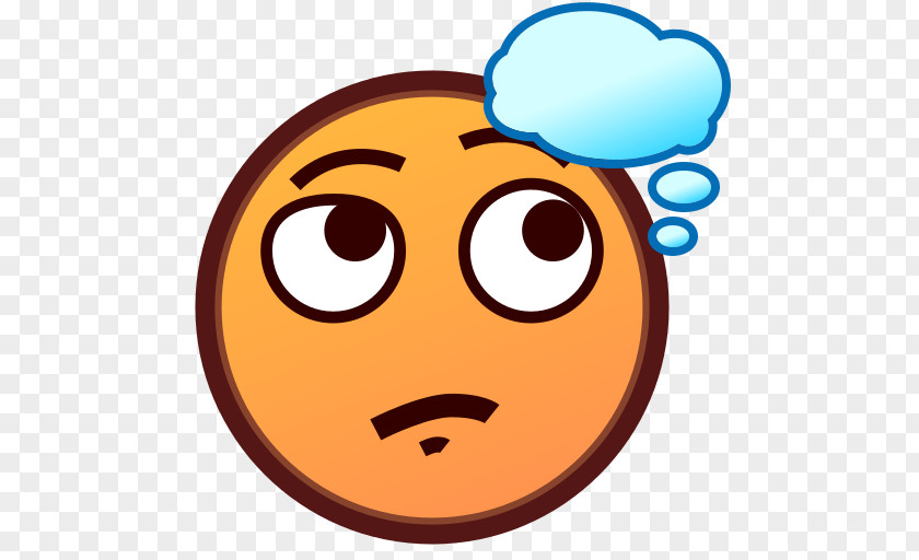 Thinking Emoji Thought Text Messaging Face Smiley PNG