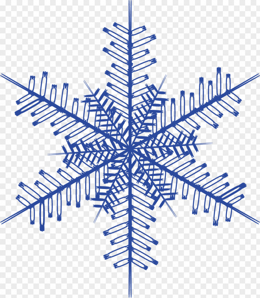 Hand Painted Blue Snowflake Download Euclidean Vector PNG