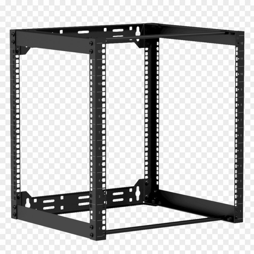 Wall Mounted Tool Organizer 19-inch Rack Unit Computer Servers Rail PNG