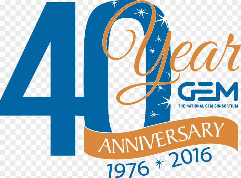 40 Anniversary Logo Brand Gem Consortium GEMG PNG