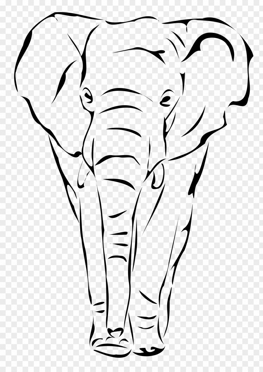 Elephant African Drawing Line Art Clip PNG