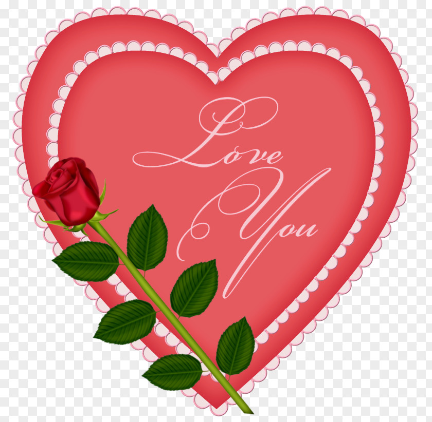 Heart With Rose Clipart Clip Art PNG