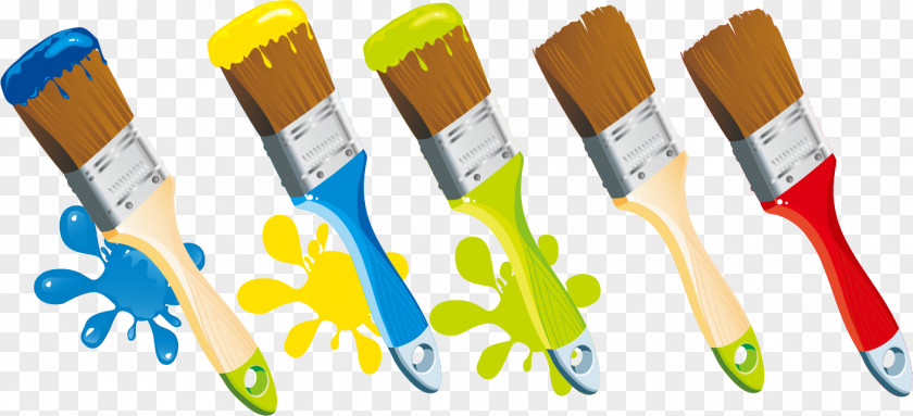 Brushpaint Cartoon Paint Brushes Painting Vector Graphics Image PNG