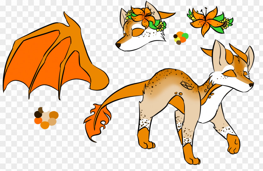 Cat Red Fox Character Clip Art PNG