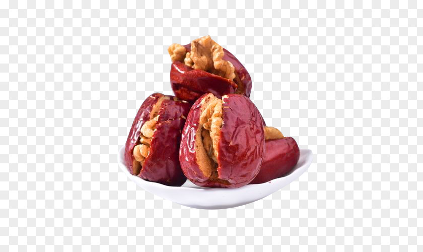 Dish With Red Dates Plus Nuclear Jujube Walnut Download PNG