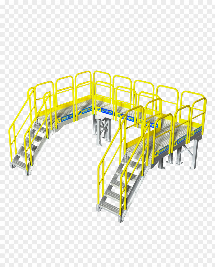 Industrial Worker Stairs System Ladder Assembly Line Handrail PNG