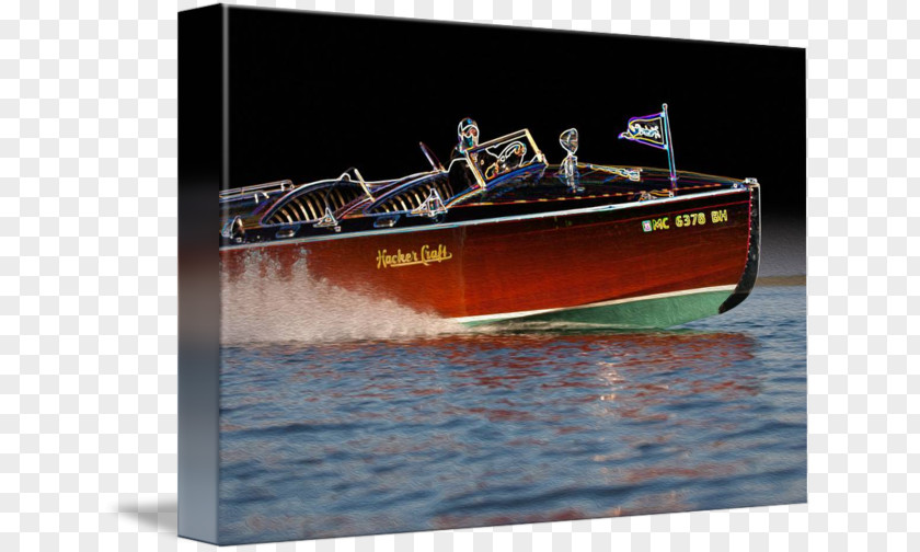 Wooden Boat Motor Boats Poster Art Printing PNG