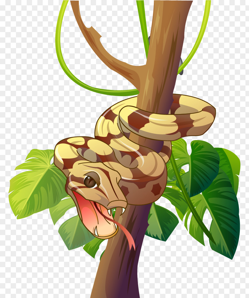Vector Painted Tree Snake PNG