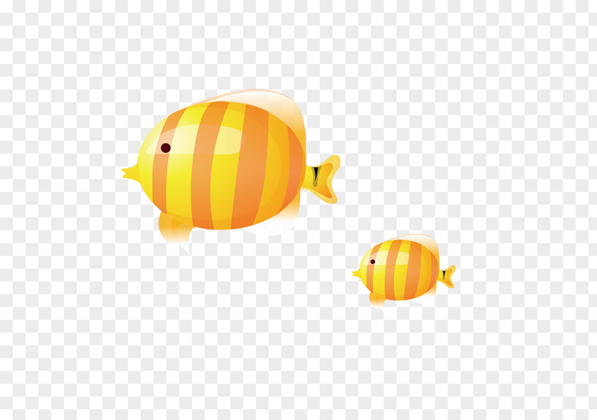 Yellow Fish Cartoon Illustration PNG