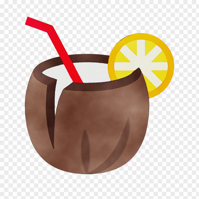 Drink Cartoon Flat Icon Watercolor Paint Wet Ink PNG