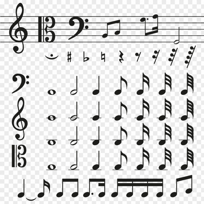 Musical Note Illustration PNG note Illustration, Simple read music notes Edition clipart PNG