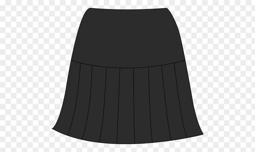 And Pleated Skirt Black M PNG