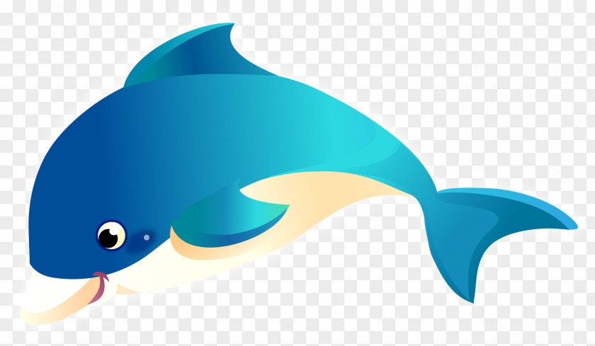 Cute Cartoon Fish Dolphin Clip Art PNG