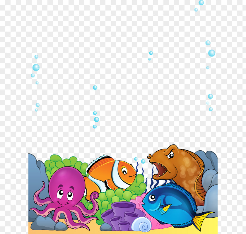 Lovely Fish School Timetable Royalty-free Illustration PNG