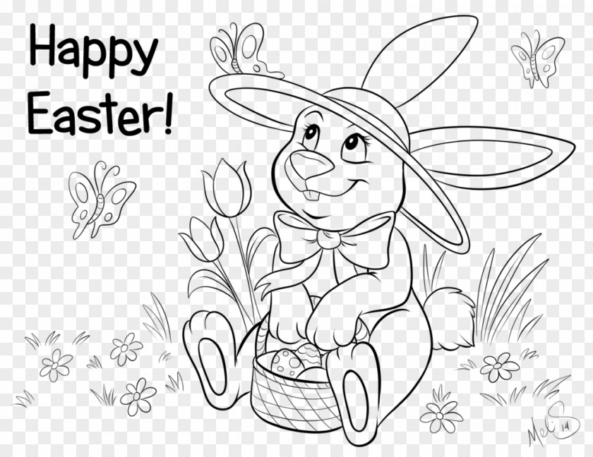 Rabbit Hare Easter Bunny Drawing Line Art PNG