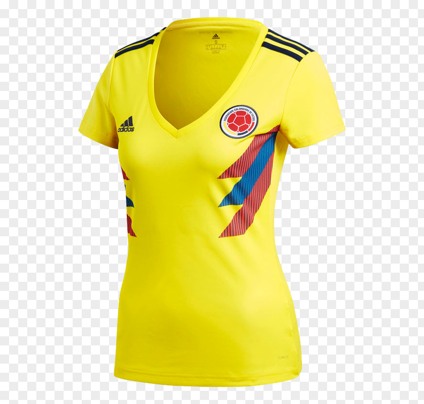 T-shirt Colombia National Football Team 2018 FIFA World Cup Jersey Adidas PNG