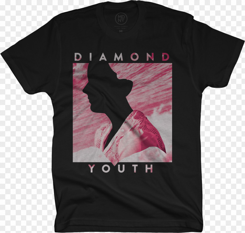 Diamond Silhouette T-shirt Sleeve Pink M Font PNG