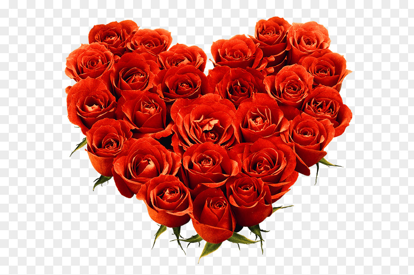 Flower Bouquet Heart Rose PNG