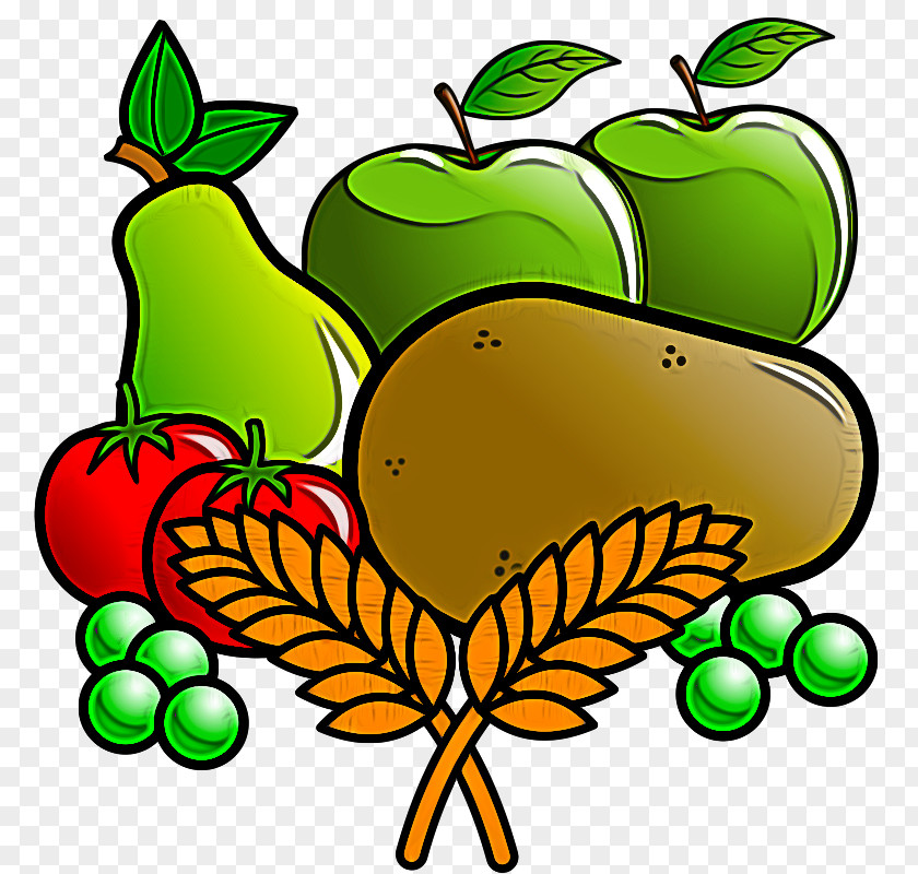 Apple Natural Foods Green Fruit Clip Art Leaf Plant PNG