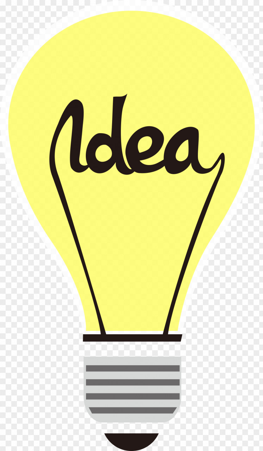 Business Vector Yellow Bulb Incandescent Light Lamp PNG