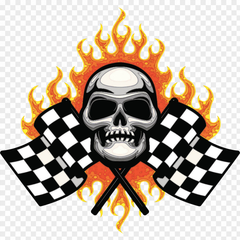 Racing Skull Flags Check Clip Art PNG
