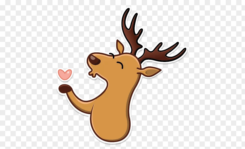Reindeer Moose Telegram Sticker Clip Art PNG