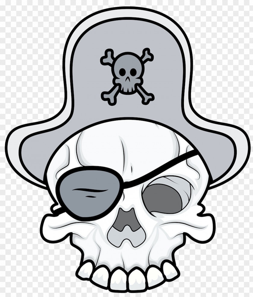 Cartoon Pirates To Her Eyes Skull Piracy Illustration PNG