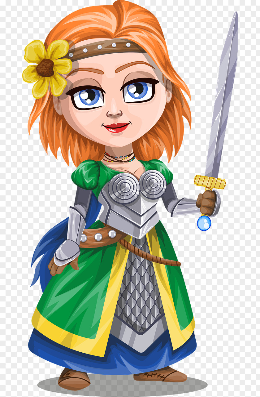 Ancient Lady Throwing Flowers Knight Woman Clip Art PNG
