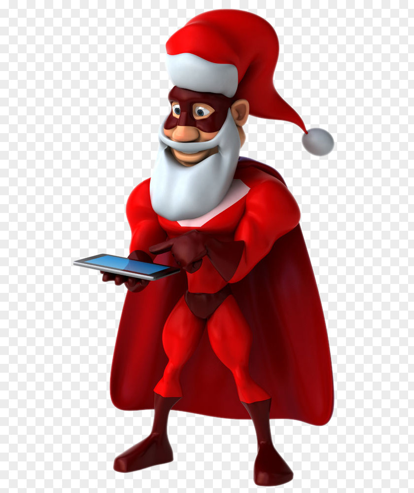 Creative Watch Phone Santa Claus Stock Photography Royalty-free Superhero Illustration PNG