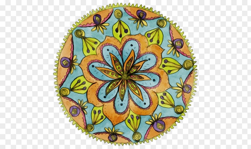 Kaleidoscope Tableware Floral Design PNG