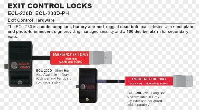 Both Side Detex Corporation Exit Control Lock Emergency Dead Bolt PNG