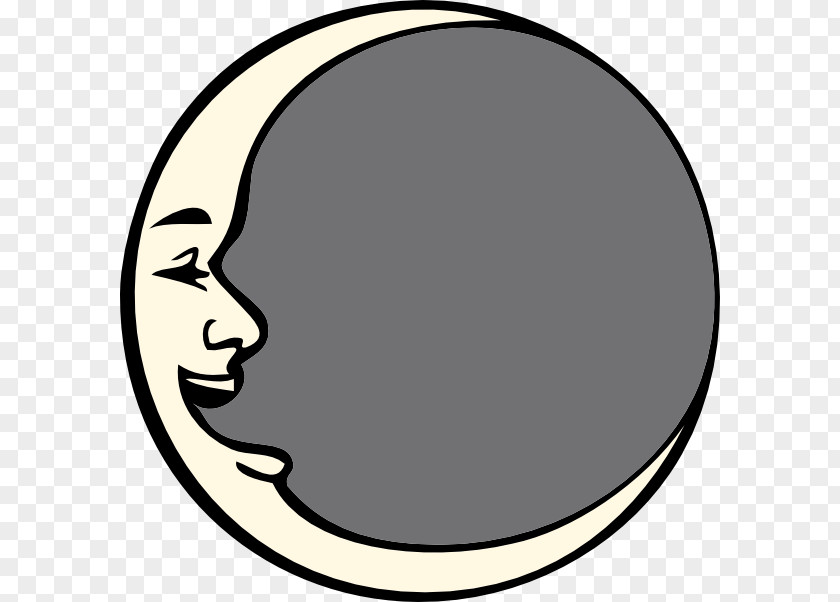 Cartoon Moon Cliparts Man In The Smiley Lunar Phase Clip Art PNG