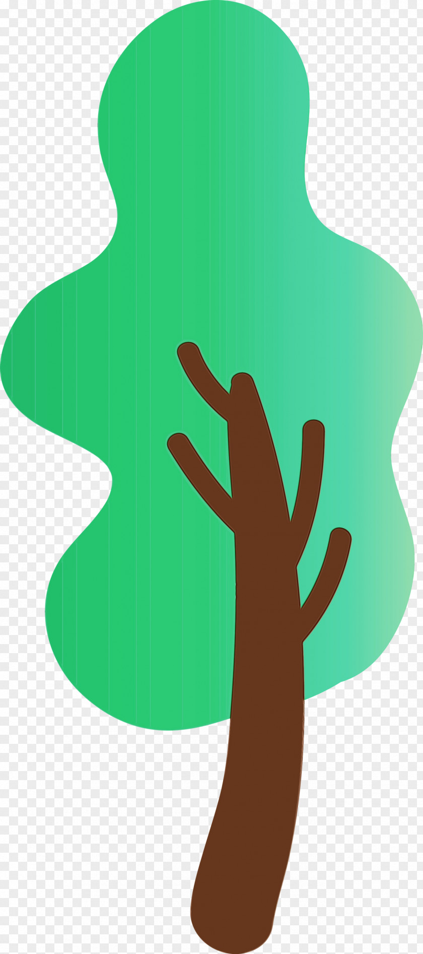 Green Finger Hand Gesture Plant PNG